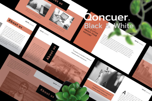 Concuer - Black & White Keynote: A Template for Refined Presentations