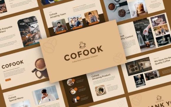 Elevate Your Coffee Shop Pitch with the Cofook Template