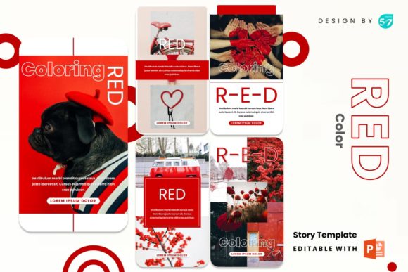 Master Your Feed: The Red Color Instagram Stories Template