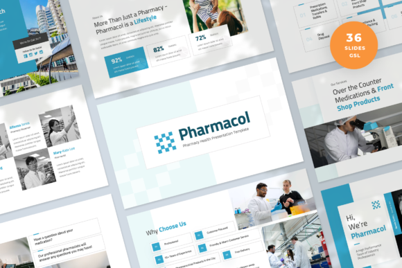 Pharmacy Health Google Slides Template: Modern Medical Presentations